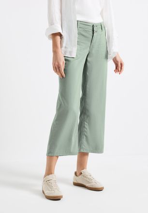 Street One Weite Jeans STREET ONE, Damen, Gr. 25, L&auml;nge 26, gr&uuml;n (sage gr&uuml;n washed), Denim/Jeans, Obermaterial: 56% Lyocell, 22% Polyester, 19% Viskose, 3% Elast