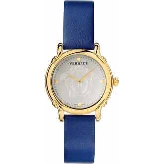 Versace Safety Pin Watch - Dames - Horloges - Geel - ONE Size - Leer - Accessoires