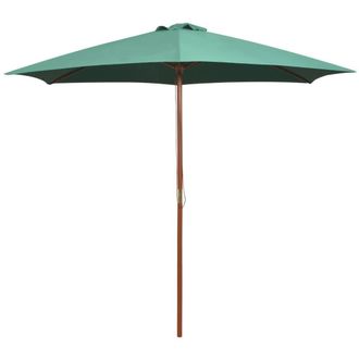 Berkfield Home Parasol 270x270 cm Wooden Pole Green