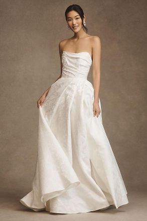 Watters Wtoo by Watters Phoebe Strapless Draped A-Line Wedding Gown