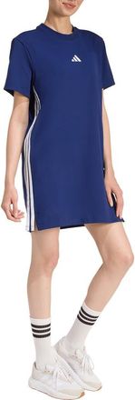 adidas Essential 3-Stripes T-Shirt Dress in Dark Blue/White at Nordstrom Rack, Size X-Small