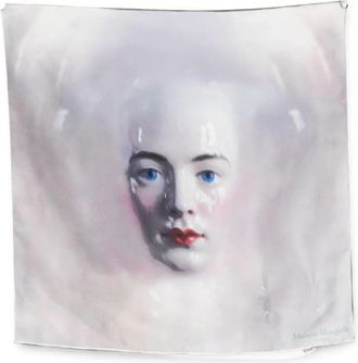 Maison Margiela Scarf Silk Porcelain Doll Print