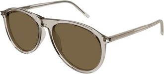 Saint Laurent SL 667 Zonnebril - unisex - Zonnebrillen - Beige - 56 MM - Nylon - Accessoires