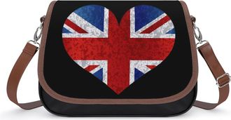 Generic England Union Jack Proud Flag Womens Crossbody Bag Fashion Shoulder Handbags Message Tote Bag with Adjustable Strap