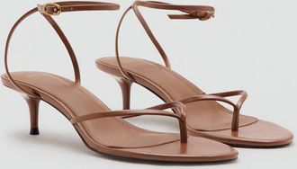 Mango Sandali fascia tacco marrone medio - Donna - 35 - MANGO