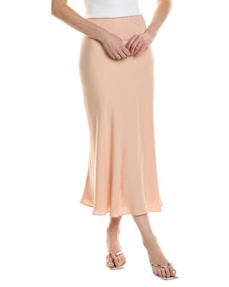 Lafayette 148 New York Bias Cut Flared Silk Maxi Skirt