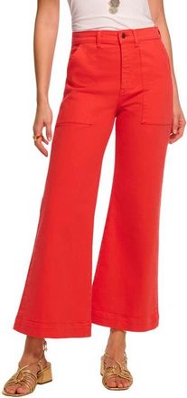 Ramy Brook Clifford Crop Flare Leg Pants in Crimson at Nordstrom, Size 23