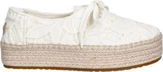 Toms Valencia Lace Up - Dames - Espadrilles - Wit - 36 1/2 EU - Schoenen