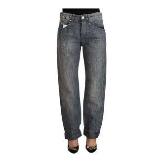 Acht Straight Jeans, female, Gray, Size: W26 Mid Waist Straight Denim