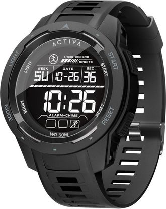 Invicta Activa x Invicta Digital ACW8105-004 Heren Horloge - Quartz Uurwerk - Plastic met zwarte Wijzerplaat - 45mm