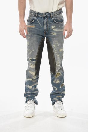 Givenchy Jeans Distressed Regular Fit con Toppe 20cm Givenchy