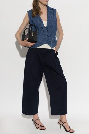 Emporio Armani Denim Vest, Womens, Navy Blue