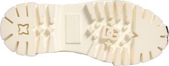 Dolce & Gabbana Womens White Leather Rubber Logo Ankle Boots Shoes Cotton Polyester Pu Calf