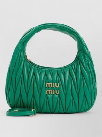 Miu Miu small matelasse leather hobo shoulder bag