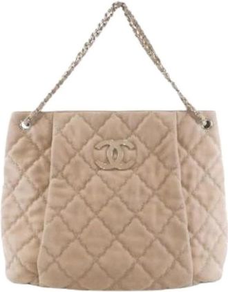 Chanel Pre-owned Vintage Schoudertas - Dames - Vintage Schoudertas - Beige - ONE Size - Leer - Vintage