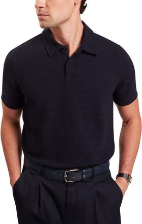Ted Baker Serapa Texture Polo in Navy at Nordstrom, Size 5
