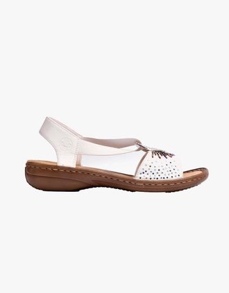Rieker Womens Rieker 60880 Womens Slingback Sandals White - Size: 6.5