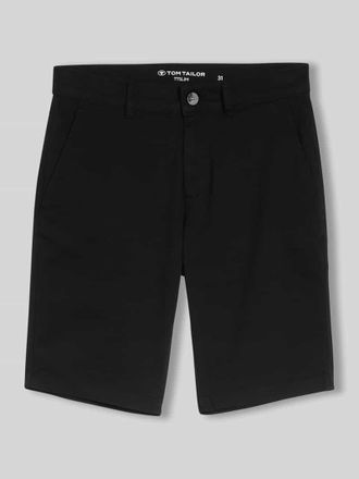 Tom Tailor Regular Fit Bermuda aus reiner Baumwolle in Black, Gr&ouml;&szlig;e 36