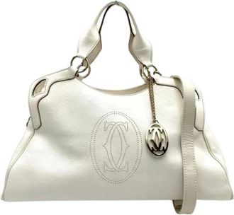 Cartier Pre-owned Handbags, female, White, Size: ONE SIZE Pre-owned Marcello Shoulder Bag