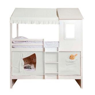 Muemue Techo Para Litera Litera Casita Algod&oacute;n Blanco 70x198/154x133cm