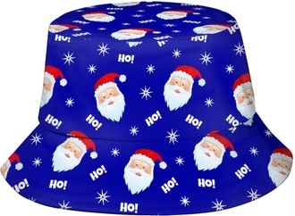 AOOEDM Santa Claus Bucket Hats for Women Men, Merry Christmas Fisherman Hat Travel Beach Hat Casual Caps Xmas Decoration