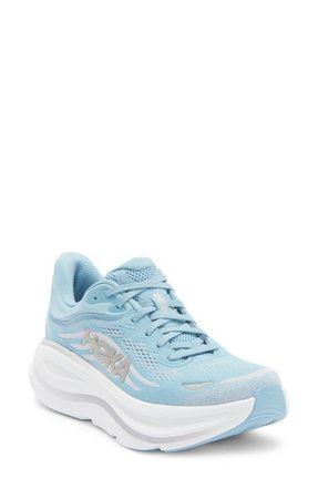 Hoka One One Bondi 9 Running Shoe in Raindrop /Ash Grey at Nordstrom, Size 6.5