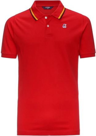 K-Way Strepen Slim Fit Polo met korte mouwen - Heren - Polos - Rood - S - Katoen - Tops