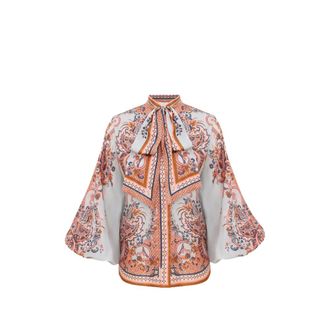 Zimmermann Aster Tie-neck Blouse