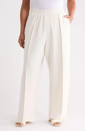 Bernardo Pintuck Wide Leg Pants in Gardenia at Nordstrom, Size 2 X