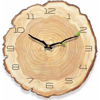 OEM Reloj De Pared De Madera Vintage, Reloj De Pared Antiguo Sin Tictac, Reloj De Pared Vintage De Estilo R&uacute;stico, Reloj De Pared Silencioso De Estilo Sha