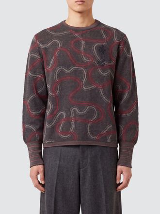 Vivienne Westwood Wool and Viscose Blend Crewneck Jumper with Metallic Fibres