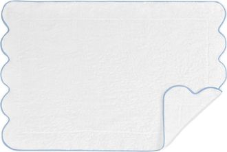 Matouk Cairo Scallop Tub Mat in Light Blue at Nordstrom, Size Bath Mat