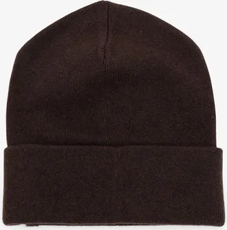 Brunello Cucinelli Womens Hat With Monili Detail Cashmere Brown
