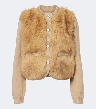 Moncler Cardigan in misto alpaca e lana