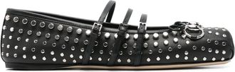 Gucci stud-embellished ballet flats - Black