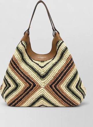 Gianni Chiarini dua shoulder bag braided chevron leather trim