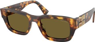 Miu Miu MU C04S Zonnebril - Dames - Accessoires - Bruin - Maat: 53 MM Polyamide