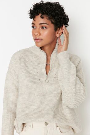Trendyol Vrouw/Meisje Staande kraag Off-shoulder Trui