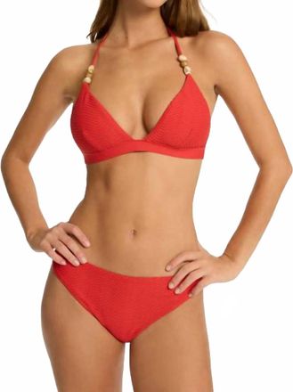 Sea Level Australia Caracus Regular Cheeky Bikini Pant In Spice Red