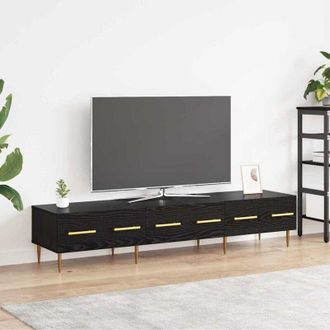 vidaXL vidaXL Mobile TV Rovere Nero 150 x 36 x 30 cm Legno multistrato