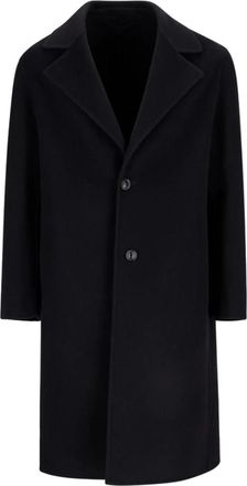 Lardini Cappotto Monopetto - Heren - Mantel - Zwart - M - Wol - Jassen