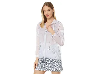 Jamie Sadock Ice Jacket with Hood Womens Clothing Sugar : XS, Polyester/Spandex