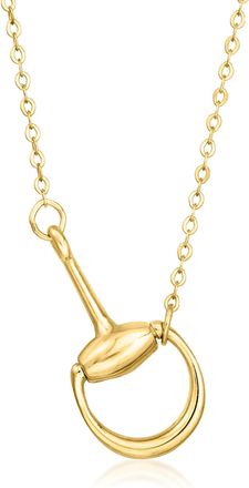 Ross-Simons Italian 14kt Yellow Gold Stirrup Necklace