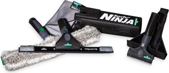 Unger Unger Ergotec Ninja Juego Completo De Limpieza De Cristales 6 En 1 (incluye Lavadora, Limpiacristales, Pa&ntilde;o De Microfibra, Rascador De Cristales, Fund