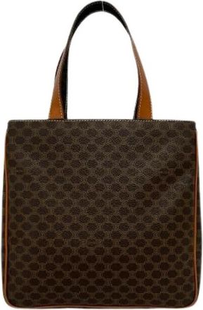 Celine Pre-owned Macadam Triomphe Leren Handtas - Dames - Vintage Shopper - Bruin - ONE Size - Leer - Vintage