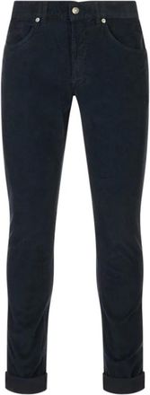 Dondup George Skinny Broeken - Heren - Slim Fit Broeken - Blauw - W32 - Katoen - Broeken