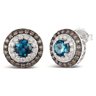 Le Vian Ladies Deep Sea Blue Topaz Earrings set in 14K Vanilla Gold