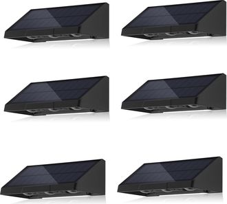 OEM Juego De 2 Apliques Solares De Pared, Lente De Alto Brillo, Resistentes Al Agua Ipx5, Para Jard&iacute;n, Patio Y Escaleras