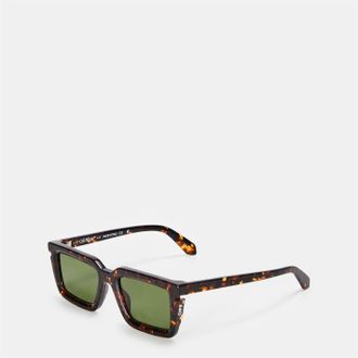 Off-white Accessoires Off White Tucson Vierkante Volrande Zonnebril in Havana/Groen
