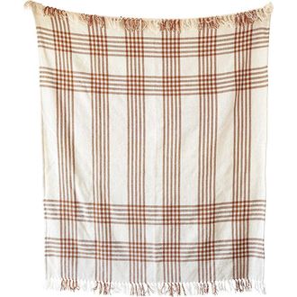 Foreside Home And Garden Plaid Outdoor Picnic Blanket Rust Polyester in Red at Nordstrom